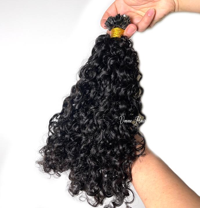 Afro Curly C Flat Tip Hair Extensions