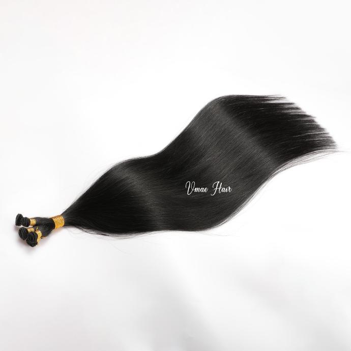 #1 Jet Black Hand tied Weft